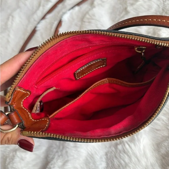 Dooney & Bourke Black and Brown Crossbody Bag - Picture 6 of 10